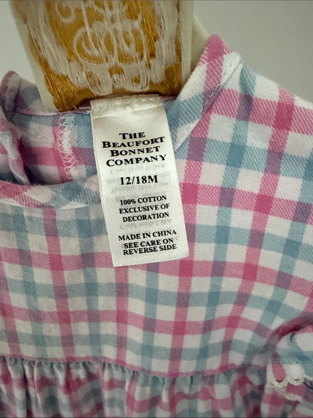 The Beaufort Bonnet Company Pink, Blue & White Plaid One-Piece Footie